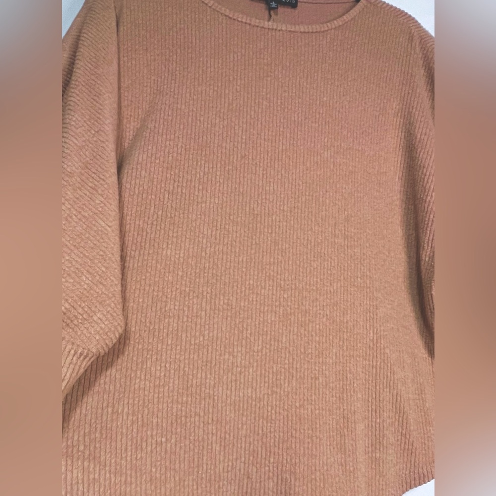 Fred David Blush Oversized Ribbed Knit Sweater Cozy Soft Warm Winter - Picture 6 of 10